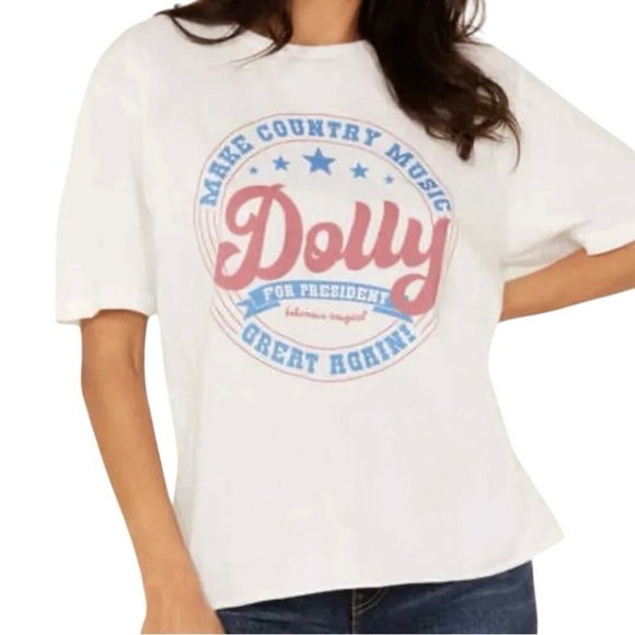 New DOLLY PARTON MAKE COUNTRY MUSIC GREAT AGAIN T-SHIRT TEE Size small/medium - Picture 2 of 5